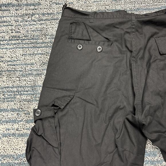 Men's Black Military BDU Pants Cargo Work Utility Bottoms Fatigue Trouser Size L - Picture 6 of 7